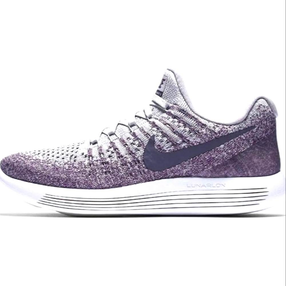 Nike▪️Women's Lunarlon Flyknit 2 Trainers Gray/Purple - Sz 8.5